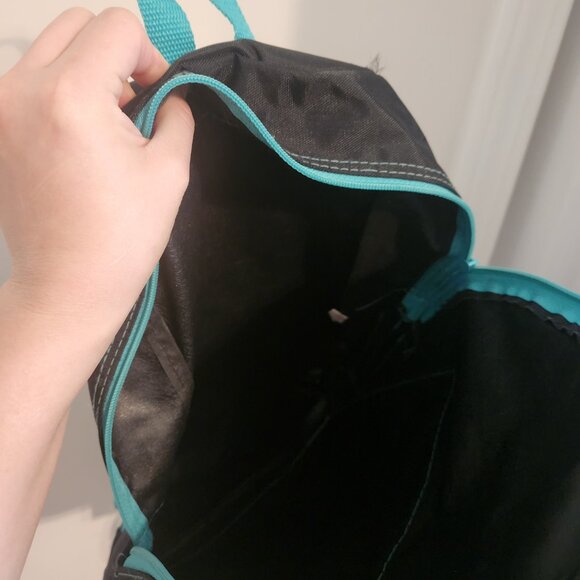 RARE 90's Pochacco DogVintage Black and Teal Green Polka Dot Backpack - Picture 4 of 6